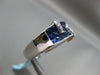 ESTATE WIDE 4.0CT DIAMOND & SAPPHIRE 18KT WHITE GOLD MULTI ROW DOUBLE SIDED RING