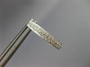 ESTATE .50CT DIAMOND 14K WHITE GOLD 3D CLASSIC TWO ROW OVAL HUGGIE HOOP EARRINGS
