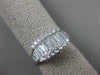 ESTATE WIDE 1.20CT ROUND & BAGUETE DIAMOND 18KT WHITE GOLD 3D ANNIVERSARY RING