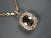 ESTATE 1.41CT DIAMOND 14K ROSE GOLD 3D CLASSIC CUSHION FILIGREE FLOATING PENDANT