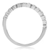 ESTATE .09CT DIAMOND 14K WHITE GOLD FILIGREE SEMI ETERNITY ANNIVERSARY RING BAND