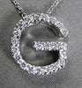 ESTATE LARGE .44CT DIAMOND 14KT WHITE GOLD 3D PAVE " G " FLOATING PENDANT #1724