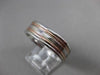 ESTATE 14KT WHITE & ROSE GOLD SOLID SQUARE WEDDING BAND RING 6mm #23214