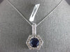 ESTATE EXTRA LARGE 8.58CT DIAMOND & AAA TANZANITE 18K WHITE GOLD HEXAGON PENDANT