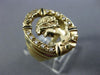 ANTIQUE LARGE .12CT OLD MINE DIAMOND 14KT YELLOW GOLD 3D OVAL LADY PORTRAIT RING