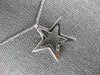 ESTATE .52CT DIAMOND 14KT WHITE GOLD 3D CLASSIC OPEN STAR LOVE FLOATING PENDANT