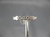ESTATE .45CT ROUND & BAGUETTE DIAMOND 14KT WHITE GOLD 3D ANNIVERSARY RING #4721