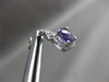 ESTATE 2.48CT DIAMOND & AMETHYST 14KT WHITE GOLD 3D SQUARE HANGING STUD EARRINGS