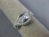 ESTATE .65CT DIAMOND 14KT WHITE GOLD 3D INFINITY 2 STONE SEMI ETERNITY LOVE RING