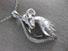 ESTATE .34CT ROUND DIAMOND 14KT WHITE GOLD 3D CLASSIC HAPPY RAM FLOATING PENDANT