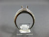 ESTATE .45CT DIAMOND 14KT WHITE GOLD V SHAPE CLASSIC SEMI MOUNT ENGAGEMENT RING