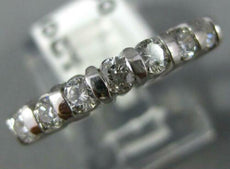 .50CT DIAMOND 14KT WHITE GOLD SEMI ETERNITY ROUND 7 STONE ANNIVERSARY RING #1136