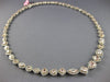 ESTATE LARGE 16.9CT WHITE & PINK DIAMOND 18KT WHITE & ROS GOLD ETERNITY NECKLACE