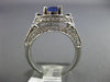 ESTATE WIDE 2.01CT DIAMOND & TANZANITE 18KT WHITE GOLD 3D ETOILE ENGAGEMENT RING