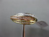 ESTATE .74CT ROUND DIAMOND 14KT WHITE YELLOW ROSE GOLD 3D TRINITY RING SIZABLE