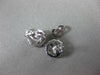 ESTATE LARGE 1.0CT DIAMOND 14KT WHITE GOLD CLASSIC CLUSTER FLOWER STUD EARRINGS