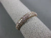 ESTATE .80CT PINK DIAMOND 18KT ROSE GOLD PAVE CLASSIC ETERNITY ANNIVERSARY RING