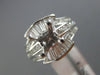 ESTATE WIDE .85CT DIAMOND 18KT WHITE GOLD 3D SEMI MOUNT ENGAGEMENT RING #2871