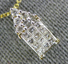 ESTATE .45CT DIAMOND 14K 2 TONE GOLD 3D ROUND & PRINCESS INVISIBLE HOUSE PENDANT