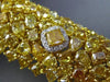 ESTATE MASSIVE GIA 51.38CT WHITE & FANCY YELLOW DIAMOND 18K GOLD TENNIS BRACELET