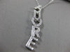 ESTATE LARGE .70CT DIAMOND 14K WHITE GOLD FLOATING 'LOVE' 'AMORE' PENDANT #17866
