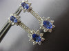 ESTATE 2.52CT DIAMOND & AAA TANZANITE 14KT WHITE GOLD 3D FLOWER EARRINGS #17481