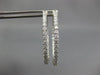 ESTATE LARGE 2.45CT DIAMOND 14KT WHITE GOLD INSIDE OUT HOOP LOVE EARRINGS #25977
