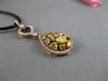 ESTATE LARGE 1.95CT PINK & FANCY YELLOW DIAMOND 18KT ROSE GOLD TEAR DROP PENDANT