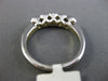 ESTATE .70CT DIAMOND 14K WHITE GOLD 3D SEMI BEZEL 5 STONE ANNIVERSARY RING #5684