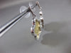 ESTATE 1.46CT DIAMOND 14KT WHITE & YELLOW GOLD 3D FIVE CLOVER HANGING EARRINGS