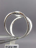 ESTATE LARGE .45CT DIAMOND 14KT WHITE GOLD 3D INFINITY DOUBLE OVAL LOVE RING