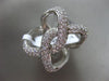 ESTATE EXTRA LARGE 1.57CT DIAMOND 18KT WHITE GOLD 3D LOVE KNOT INFINITY RING