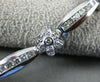 ESTATE LARGE 2.66CT DIAMOND 14K WHITE GOLD 3D FLOWER BY THE YARD TENNIS BRACELET