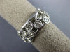 ESTATE WIDE 1.08CT DIAMOND 14KT WHITE GOLD BEZEL ETOILE WEDDING ANNIVERSARY RING