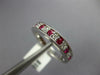 .44CT DIAMOND & AAA RUBY 18KT WHITE GOLD 3D ROUND CHANEL PRONG ANNIVERSARY RING