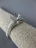 ESTATE .50CT DIAMOND 14KT WHITE GOLD MILGRAIN SEMI MOUNT ENGAGEMENT RING #17725