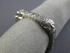 ANTIQUE .60CT DIAMOND 18K WHITE GOLD 3D FILIGREE ETERNITY ANNIVERSARY RING #6061