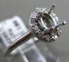 ESTATE .16CT DIAMOND 14KT WHITE GOLD OVAL FOUR PRONG SEMI MOUNT ENGAGEMENT RING
