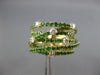 ESTATE WIDE 2.34CT DIAMOND & TSAVORITE 14KT YELLOW GOLD 3D MULTI ROW ETOILE RING