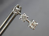 ESTATE .50CT DIAMOND 14K WHITE GOLD PAST PRESENT FUTURE JOURNEY HANGING EARRINGS