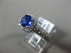 ESTATE 1.40CT DIAMOND & AAA ROUND SAPPHIRE 14KT 2 TONE GOLD HALO ENGAGEMENT RING