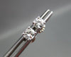 ESTATE .40CT DIAMOND 14K WHITE GOLD SOLITAIRE 4 PRONG CLASSIC EARRINGS 5mm 21023
