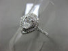 ESTATE WIDE 1.18CT DIAMOND 14K WHITE GOLD PEAR SHAPE DOUBLE HALO ENGAGEMENT RING