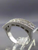 ESTATE LARGE 1.62CT PRINCESS & BAGUETTE DIAMOND 18KT WHITE GOLD ANNIVERSARY RING