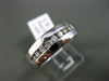 ESTATE WIDE .33CT DIAMOND 14KT WHITE GOLD 3D CHANNEL WEDDING ANNIVERSARY RING