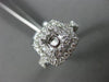 ESTATE LARGE .93CT DIAMOND 14K WHITE GOLD DOUBLE HALO SEMI MOUNT ENGAGEMENT RING
