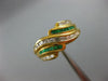 WIDE .70CT DIAMOND & AAA COLOMBIAN EMERALD 18KT YELLOW GOLD 3D ANNIVERSARY RING