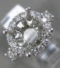 ESTATE LARGE 1.01CT DIAMOND 14KT WHITE GOLD 3 STONE SEMI MOUNT ENGAGEMENT RING