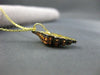 ESTATE 1.36CT YELLOW SAPPHIRE 14KT YELLOW & BLACK GOLD SEA SHELL PENDANT & CHAIN