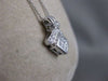 ESTATE DIAMOND CLUSTER 14KT WHITE GOLD INVISIBLE SQUARE PENDANT F/G VVS #15135